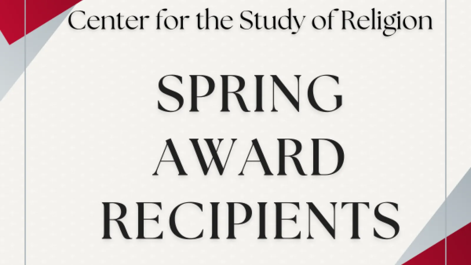 CSR Spring Award Recipients