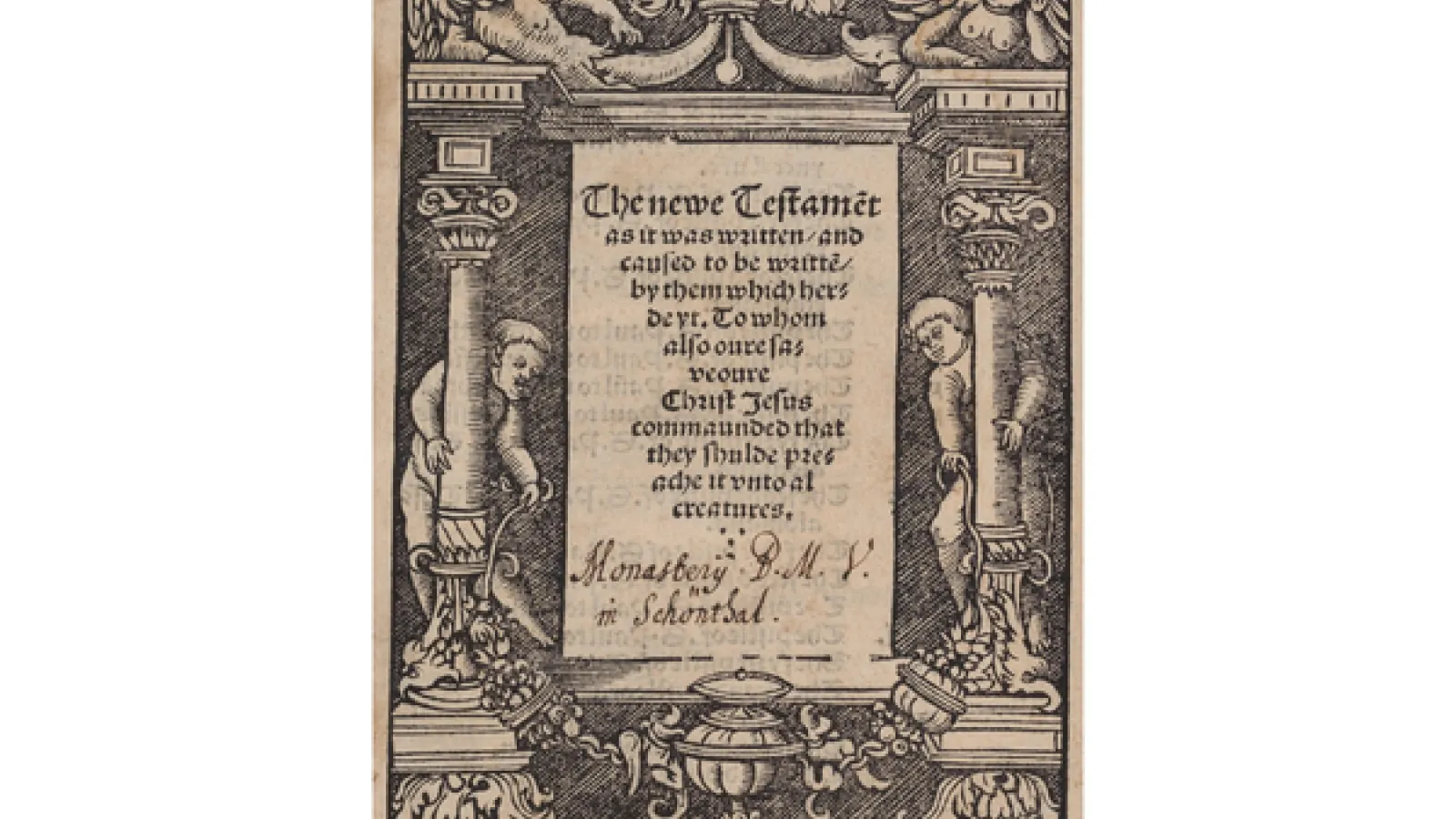 manuscript page from Tyndale's New Testament