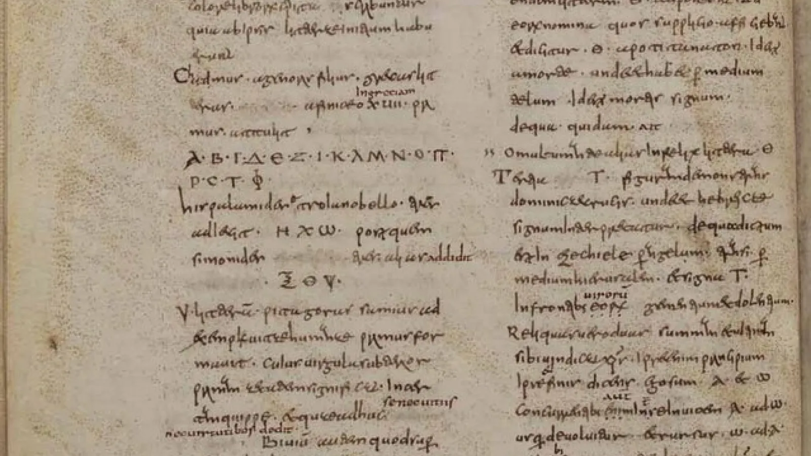 Manuscript page from the Etymologiae of Isidore of Seville (8th century). Codex Karolinus, Wolfenbüttel digital library