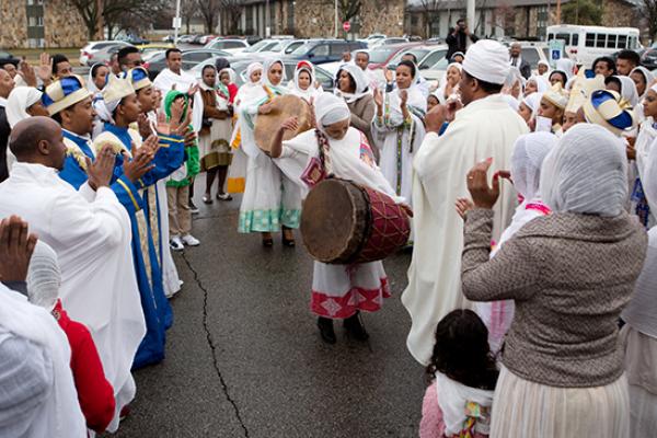 Ethiopian Orthodox Christian Timiket celebration in Columbus. Photo courtesy Lauren Pond.