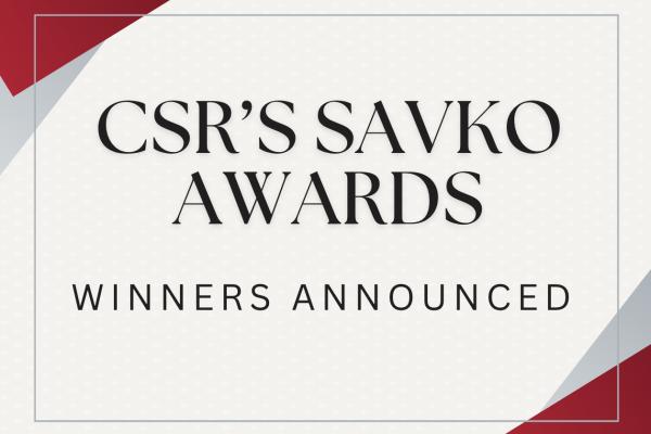 Savko Award Winners Announced